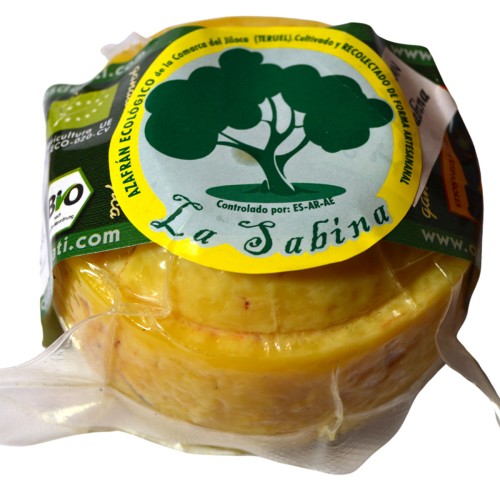 Queso de cabra con azafrán ecologico La Sabina